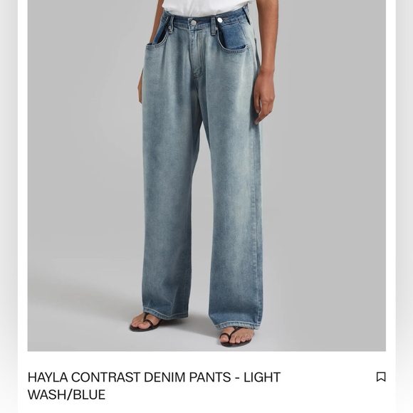 The Frankie Shop HAYLE CONTRAST DENIM PANTS - LIGHT WASH/BLUE
M/L - Picture 7 of 7